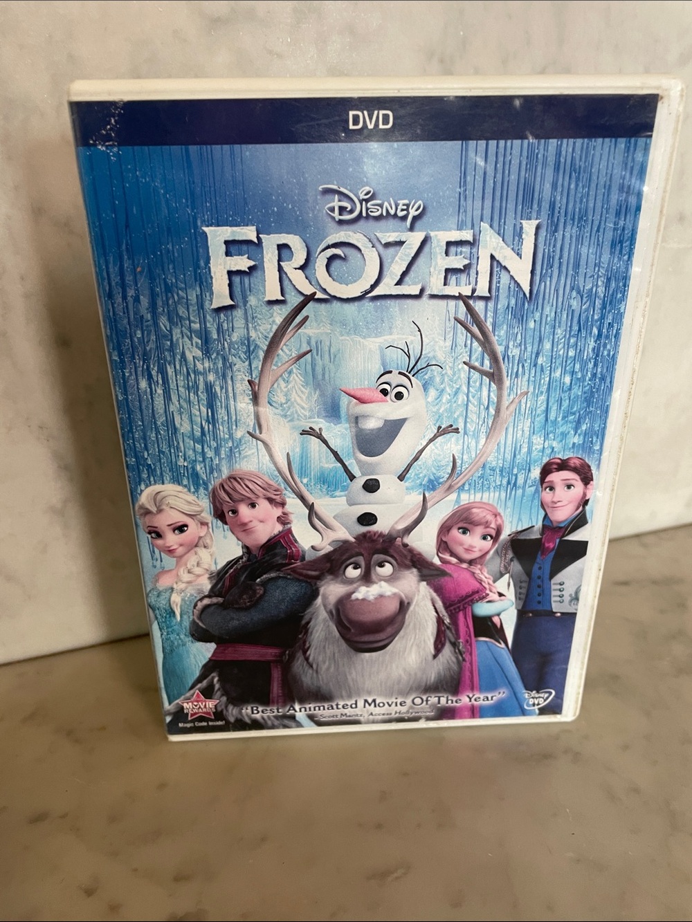 DISNEY Frozen 2014 Original Release DVD - Blue, White and Brown Character Cover